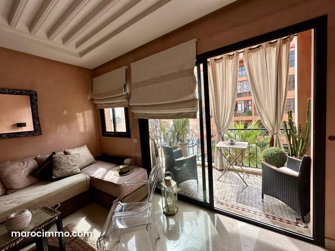 Appartement 2 pièces avec terrasse sud à Guéliz Marrakech — Marrakech
