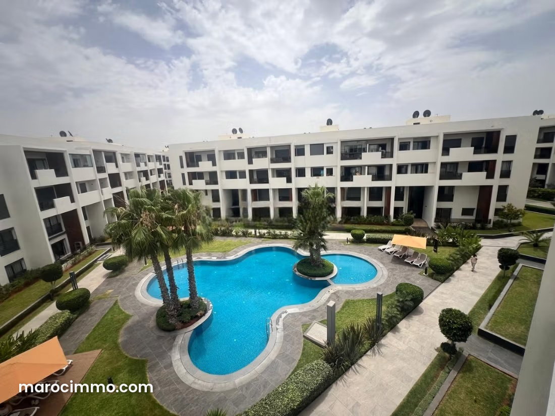 Appartement meublé 3 chambres avec piscine, Ville verte Bouskoura — Bouskoura