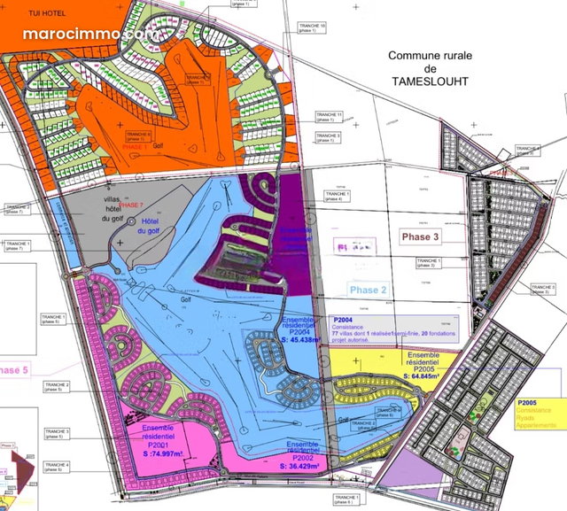 Land for Sale on Route de Tahanaout. Total Surface 622 m² — 2