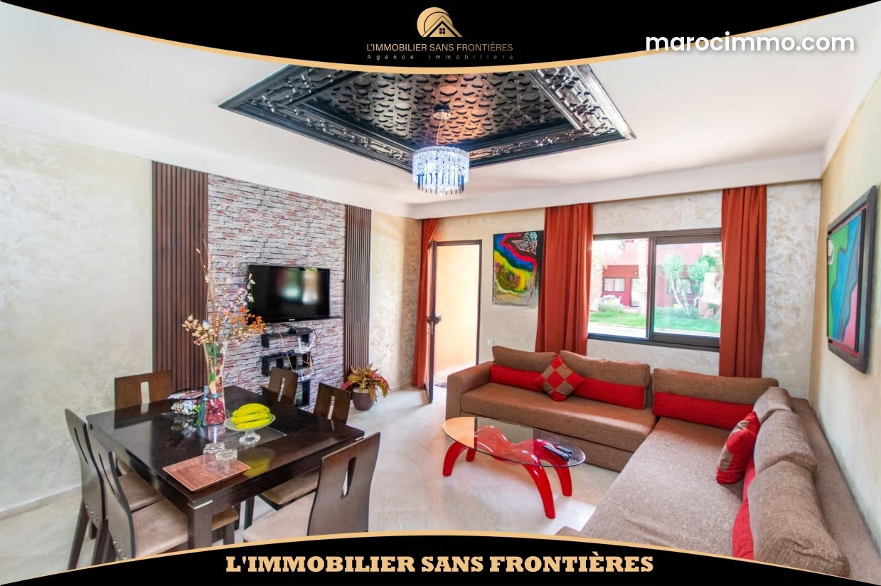 Furnished 93 m² Apartment with Terrace and Swimming Pool in Marrakech — Marrakesh