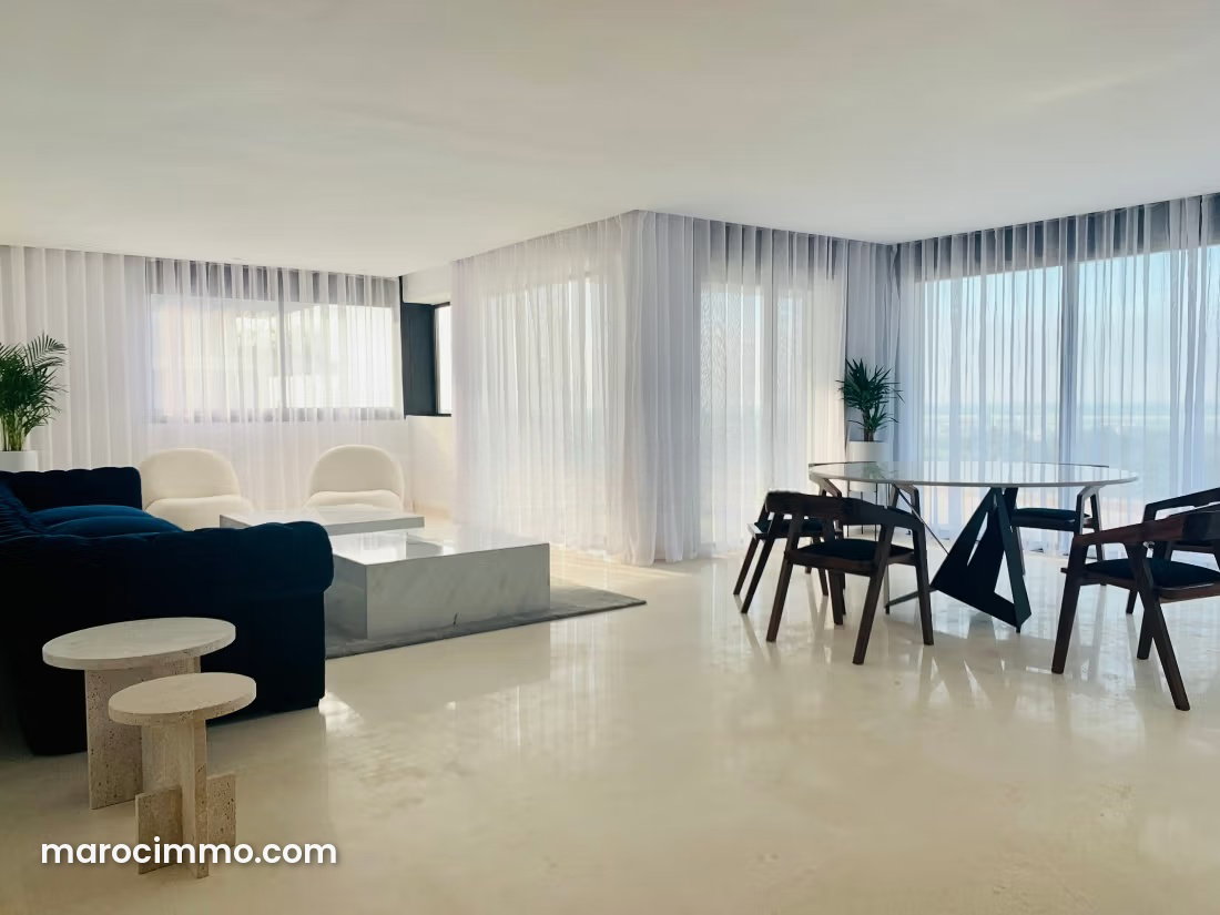 Appartement meublé 200 m², vue mer, Aïn Diab, Casablanca — Casablanca