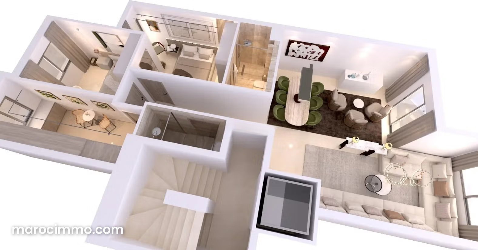 Two-bedroom apartment in Dar Bouazza, close to the sea — Dar Bouazza