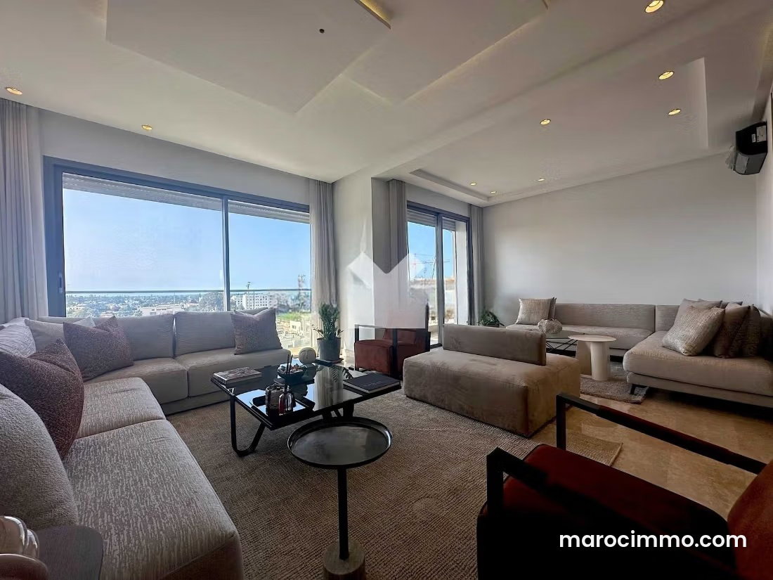Furnished 152 sqm apartment, top floor, Les Princesses, Casablanca — Casablanca