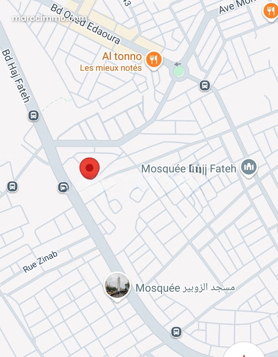 Terrain titré de 129 m² à Oulfa Hajj Fateh