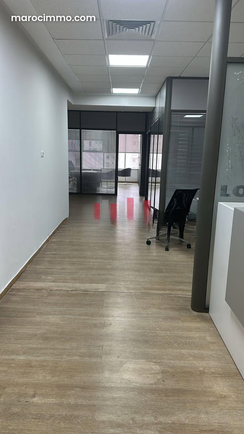 Plateau de bureau de 113 m en plein bld abdelmoumen aménagé et équipé a la location