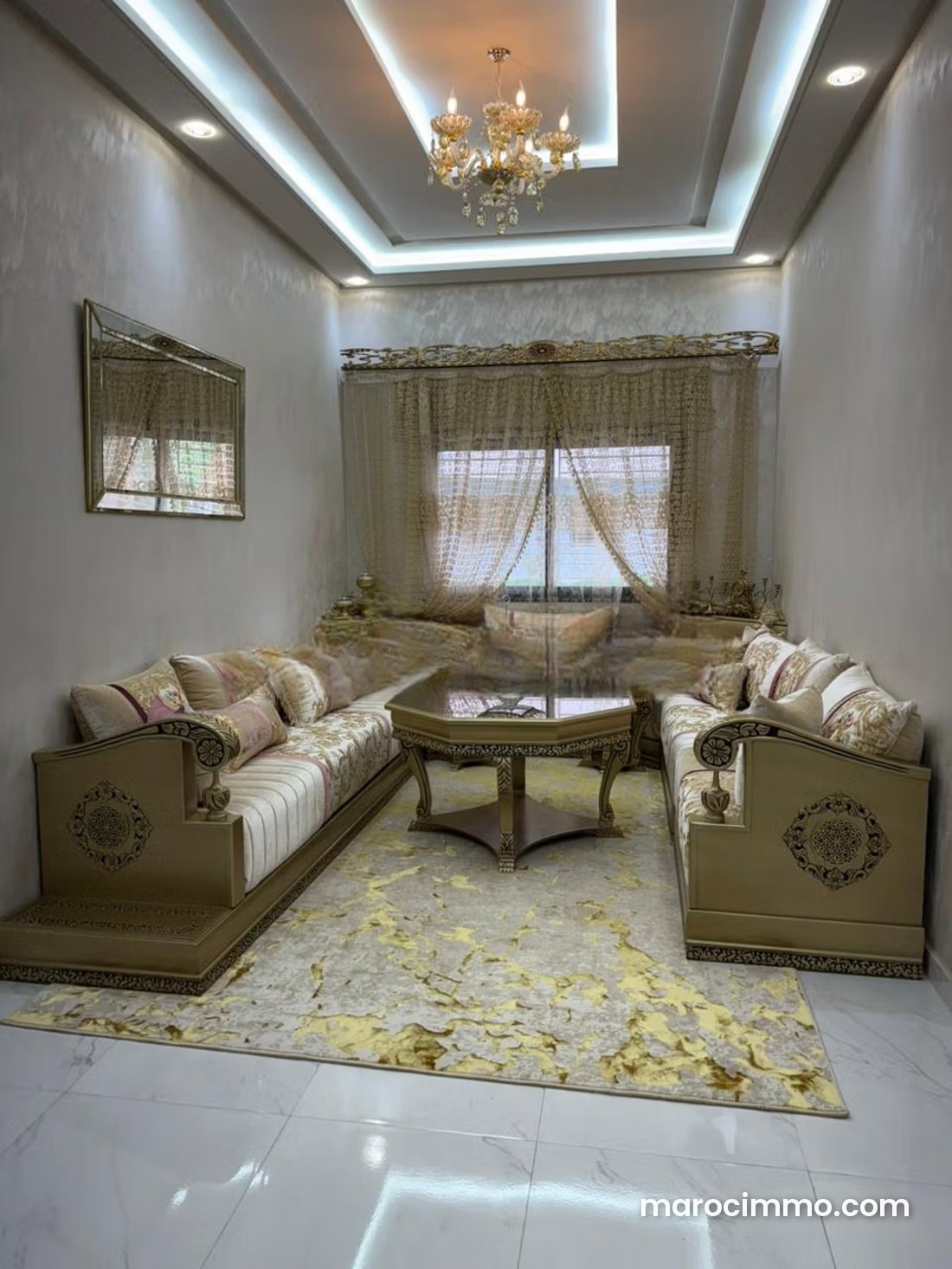 Furnished 110 sqm apartment, 3 bedrooms with terrace, Ahlane, Tangier — Tangier