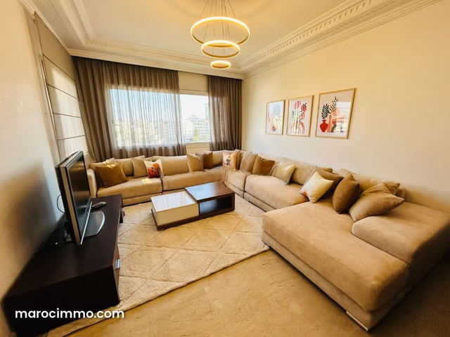 Root Furnished 2-Bedroom Apartment for Rent with Balcony and No Neighbors — Casablanca