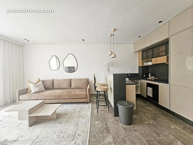 Location studio meublé moderne avec terrasse à Ain Diab, Casablanca — الدار البيضاء