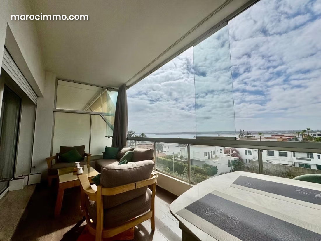 Furnished studio with sea view, residence with swimming pool, Dar Bouazza — Dar Bouazza