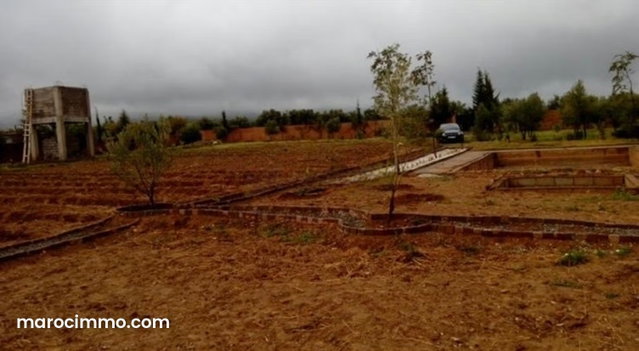 Land with building permit for sale km 50 route amizmiz 2 hectares of surface — 2