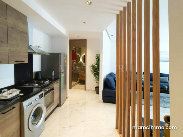 Location studio meublé moderne avec terrasse Oasis, Casablanca — 2