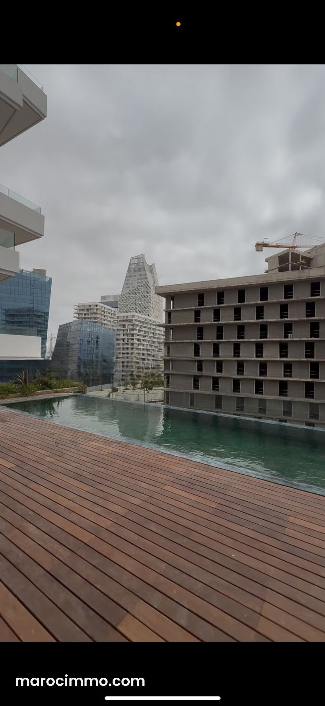 Furnished 65 sq m Studio, Casablanca Finance City, West-Facing Views — Casablanca