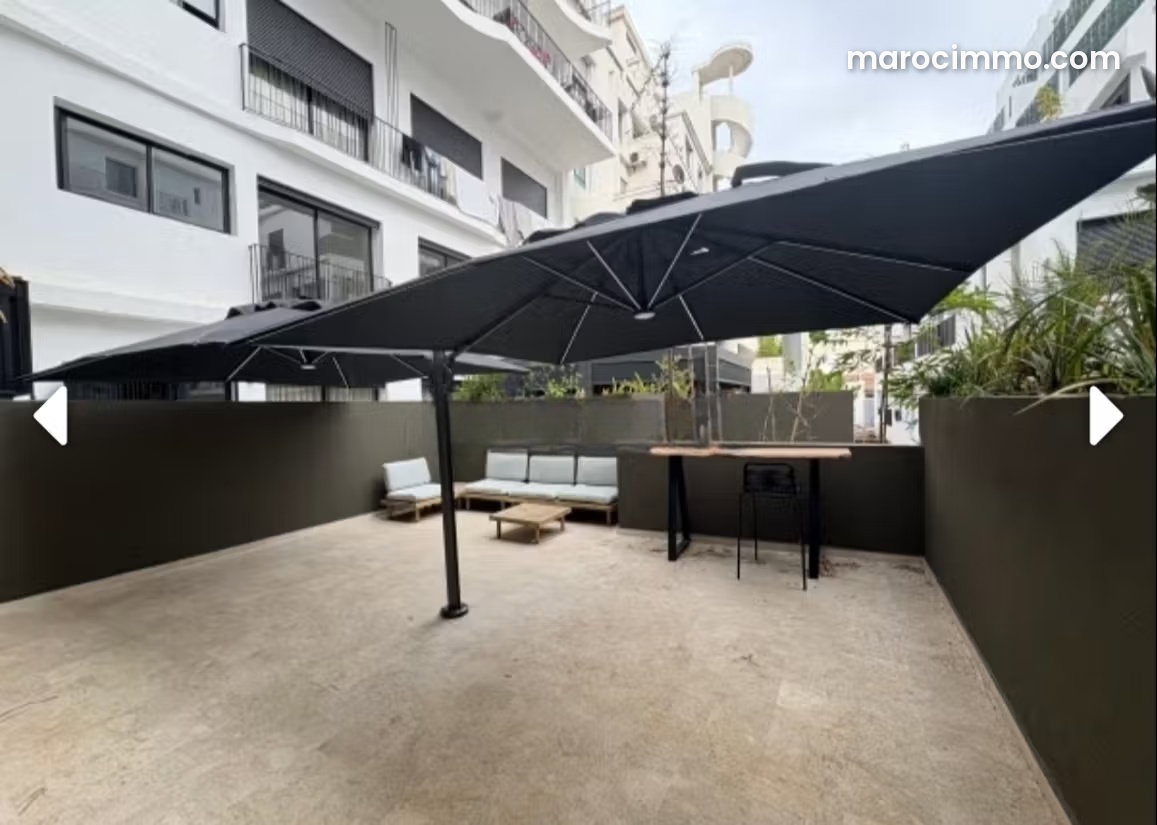 Furnished Apartment with Terrace for Rent in Racine, Casablanca — Casablanca