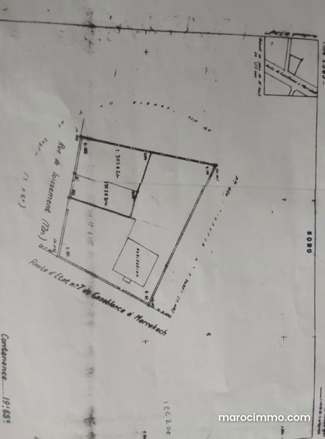 Terrain 2 façades R3 commercial a Route Casa — مراكش