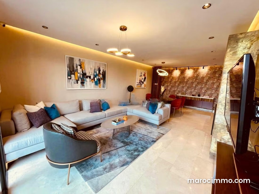 153 sqm Apartment, 3 Bedrooms, Furnished, Riviera, Casablanca — Casablanca