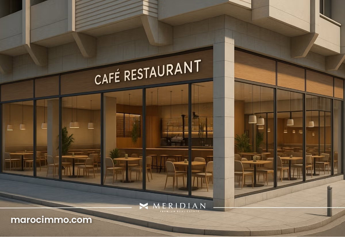 144 sqm Corner Retail Space, Roudani Boulevard, Palmier — Casablanca
