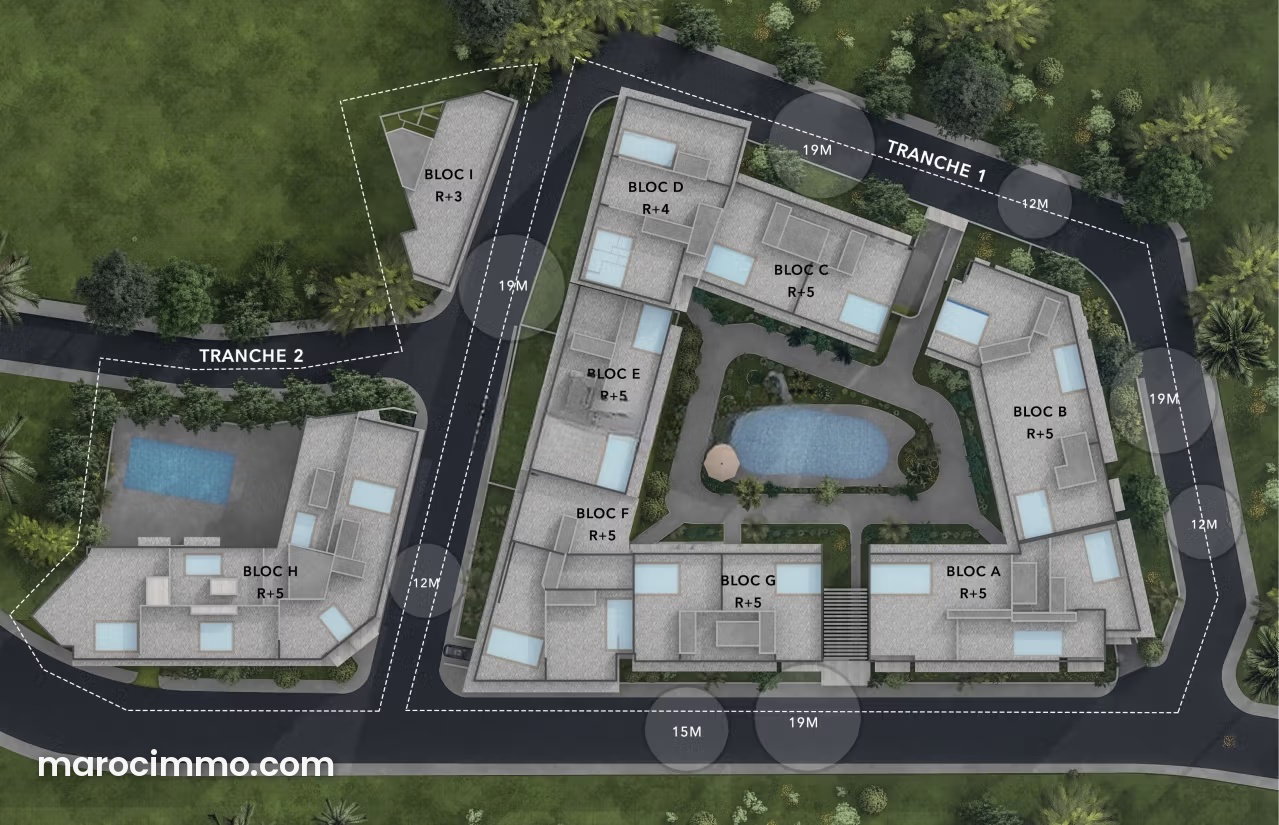 Appartement 4 pièces avec piscine, Moujahidine, Tanger — Tanger