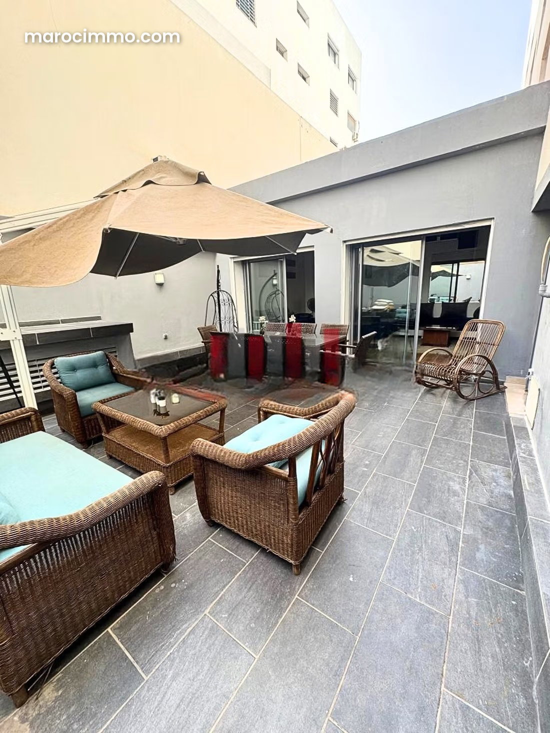 Furnished Apartment with Terrace for Rent in Les Princesses, Casablanca — Casablanca