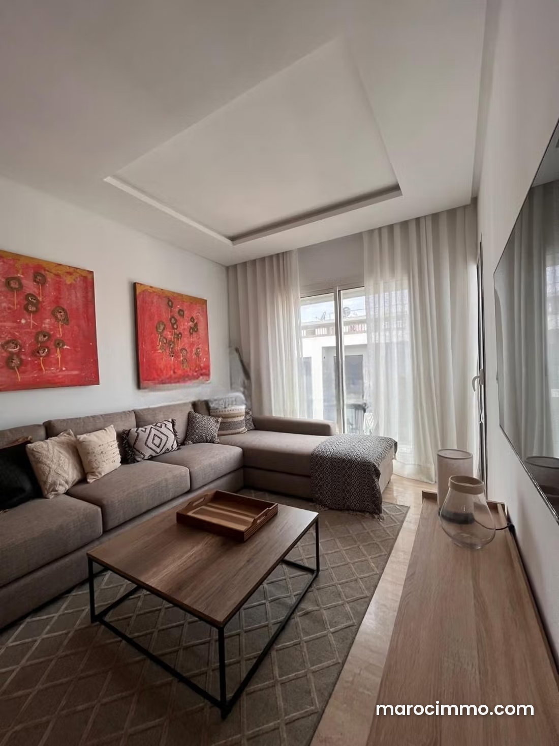 Superbe appartement à louer à Maârif. 3 pièces. Meublé