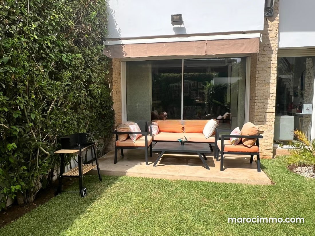 Villa meublée 300 m², jardin et cheminée à Ville Verte, Bouskoura — Bouskoura