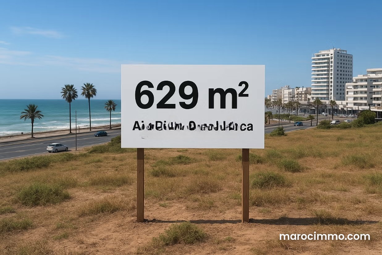 Terrain commercial 629 m², vue mer Corniche, Aïn Diab Casablanca — Casablanca