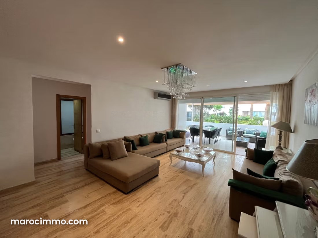 Furnished 166 sqm Apartment, 3 Bedrooms, Dar Bouazza — Dar Bouazza