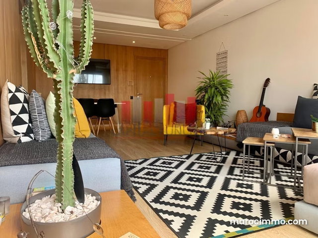 Appartement à louer à Dar Bouazza. Surface totale 80 m². Meublé — 3