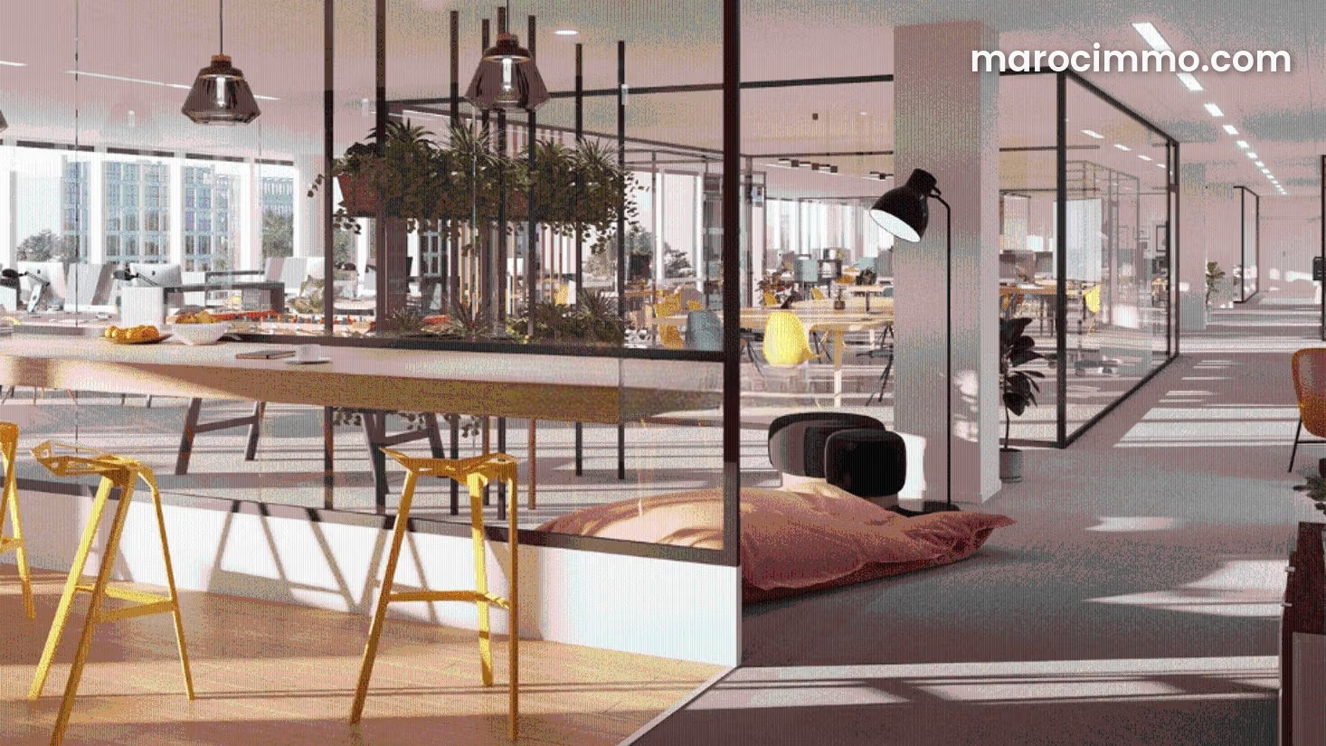 440 sqm Commercial Space, Casablanca Finance City, Leased — Casablanca