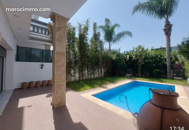 Bouskoura Prestigious Golf Villa for Rent in Green Town with Pool — 2