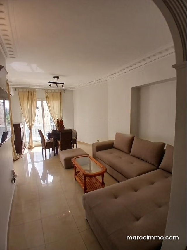 Racine Massira Très beau salon 1ch meublé 75m2 balcon haut standing — 2