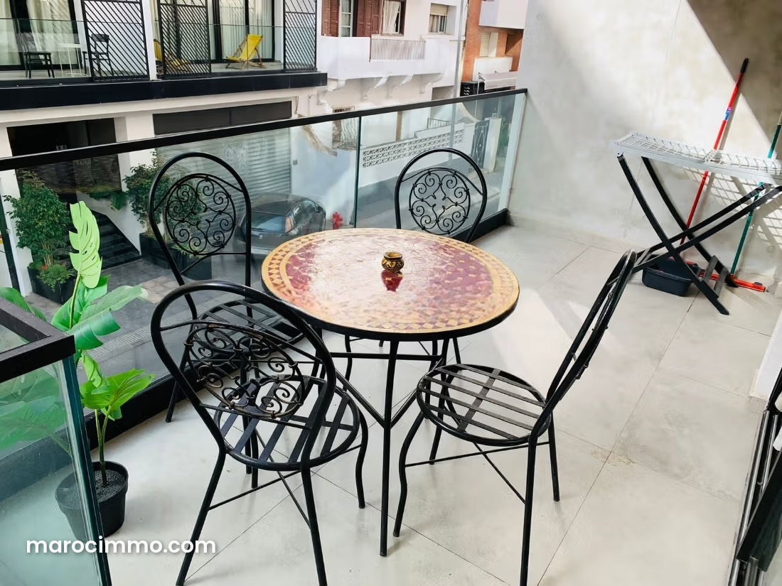 Furnished 60 sqm studio with terrace, Gauthier, Casablanca — Casablanca