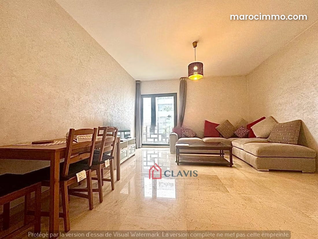 Furnished 65 sqm studio, Casablanca Finance City, open views — Casablanca