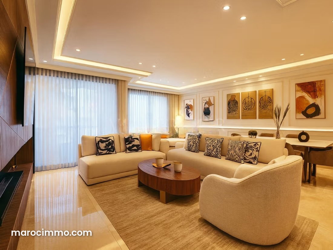 Furnished 210 sqm Apartment with Sea Views in Aïn Diab, Casablanca — Casablanca