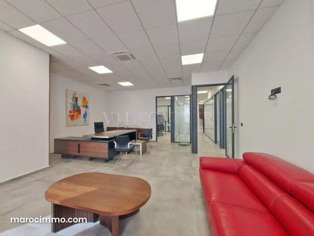Location bureau aménagé meublé haut standing 189 m2 Sidi Maarouf Rte de Bouskoura, Casablanca — 3