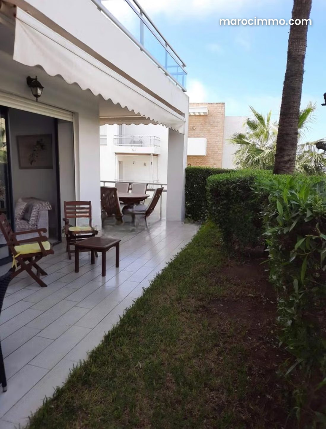 Appartement meublé 125 m², piscine et jardin, Dar Bouazza — Dar Bouazza