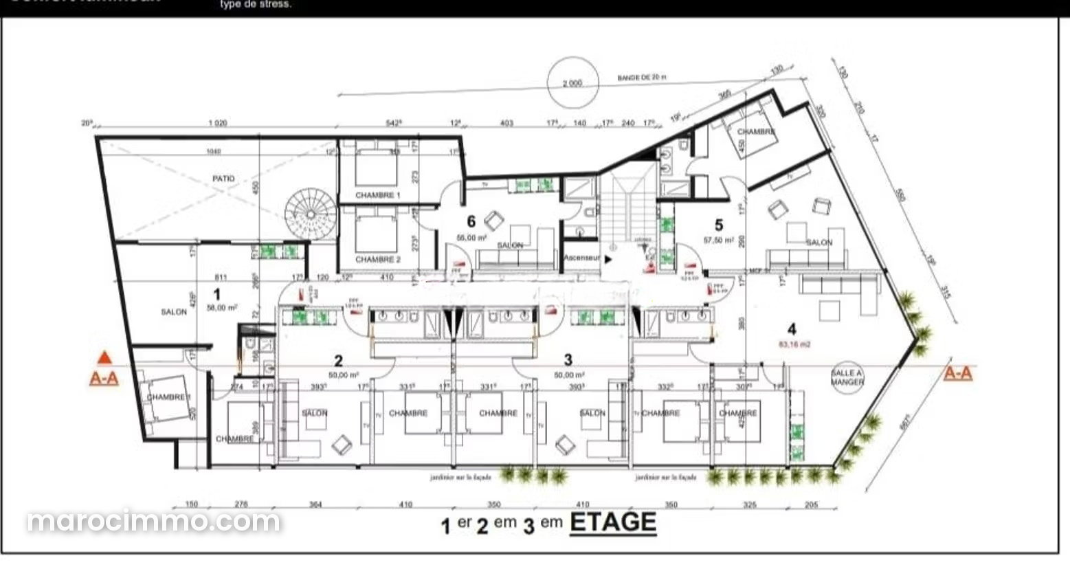 Appartement 34 m² avec garage, Guéliz Marrakech — Marrakech