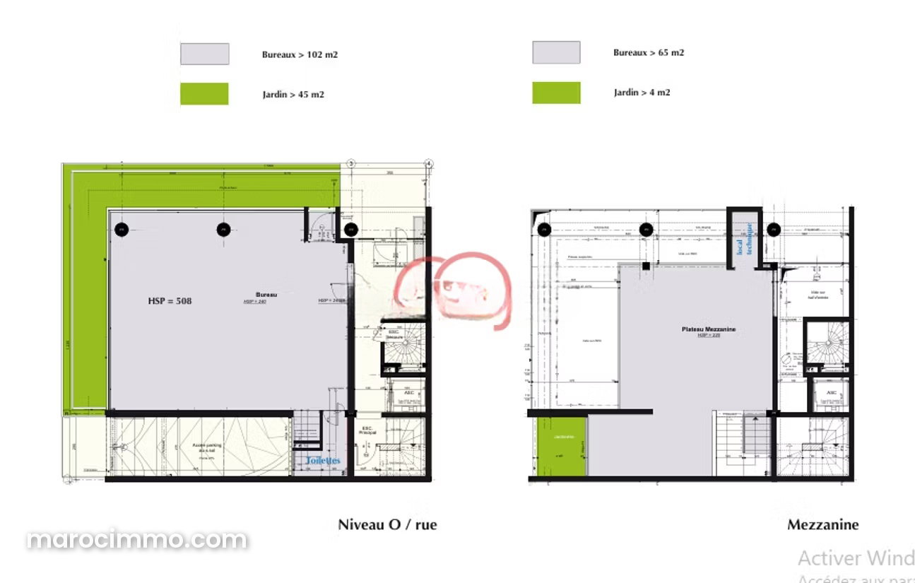 167 m² Office with Private Garden, Gauthier, Casablanca — Casablanca