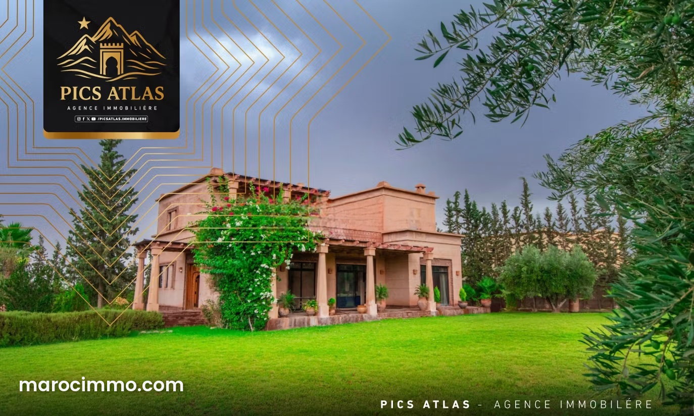 Villa 390 m² sur 1 hectare, piscine et vue Atlas, Marrakech — Marrakech