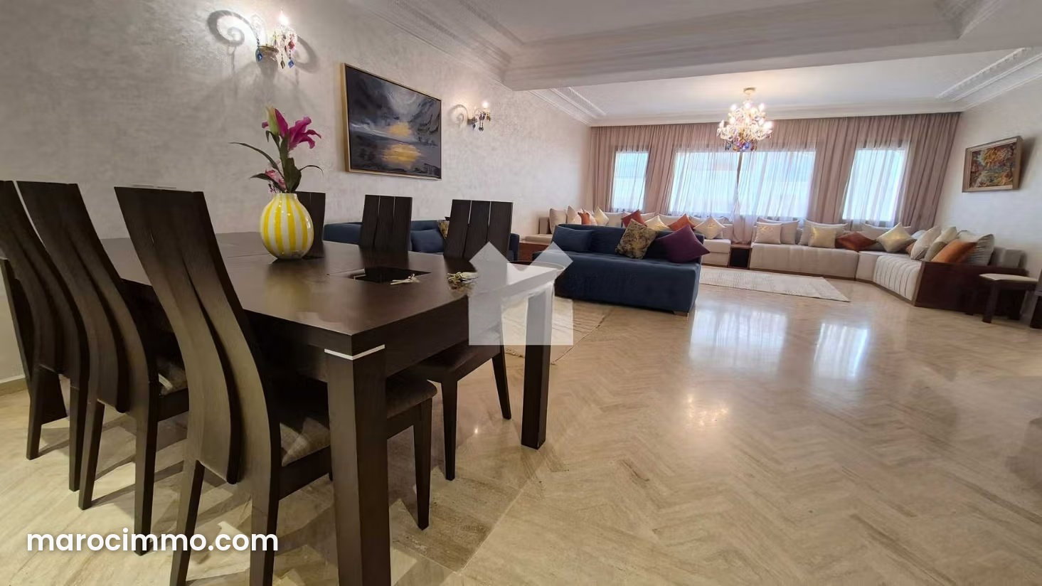 Appartement meublé 191 m² à louer Racine Casablanca — Casablanca