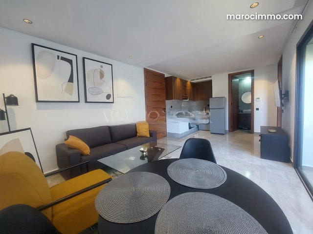 Location studio meublé moderne avec terrasse 62m2 à Casablanca Finance City — 4