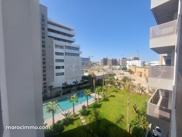 Location studio meublé moderne avec terrasse 62m2 à Casablanca Finance City — 3