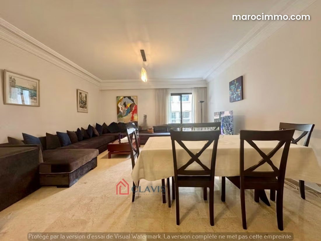 105 sqm Furnished Apartment, Golden Triangle, Casablanca — Casablanca