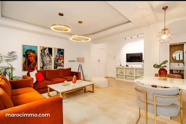 Bel appartement en location à Sidi Abbad. Surface de 90 m². Bien meublé — 2