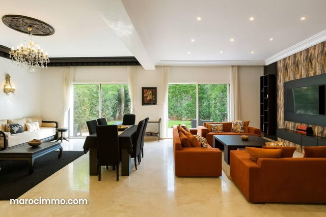 Beautiful fully furnished 3-bedroom villa with pool in Ain Diab, Casablanca — 3