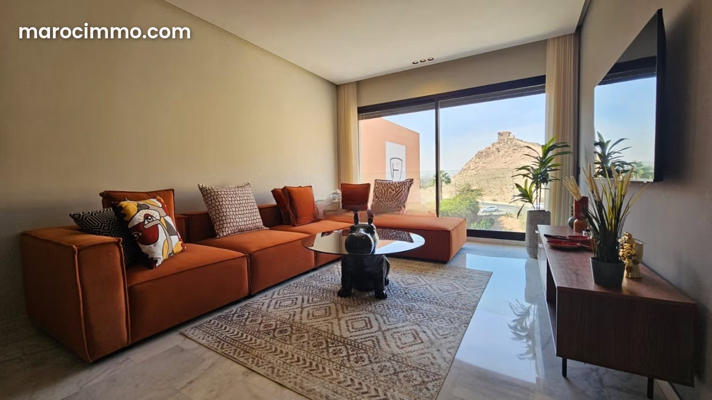 Furnished 73 sqm Apartment with Mountain Views, Gueliz, Marrakech — Marrakesh