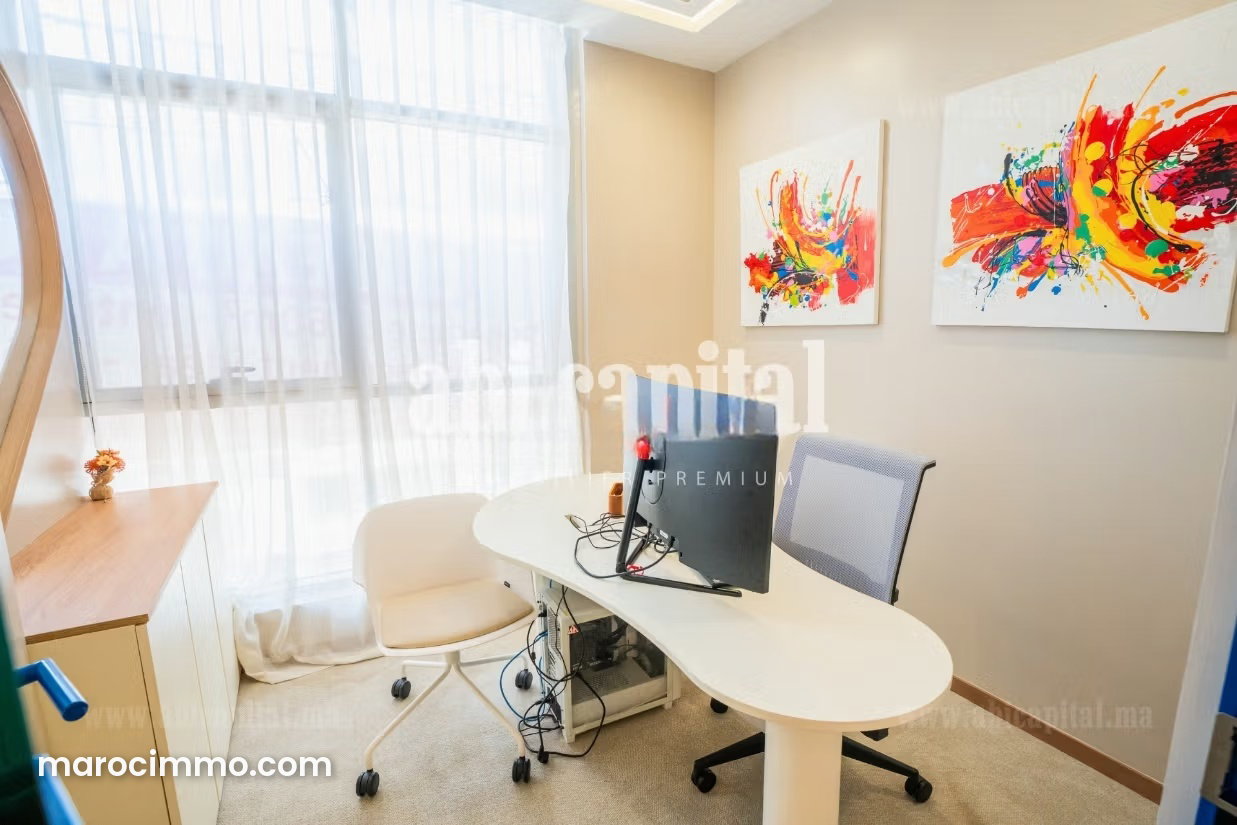 Furnished 157 m² Office, Sidi Maarouf, Casablanca, High-End Building — Casablanca