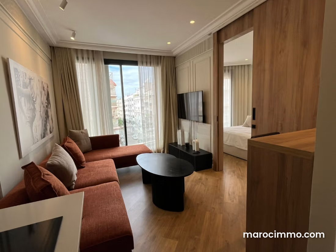 Studio meublé 40 m², Racine, Casablanca, résidence sécurisée — Casablanca