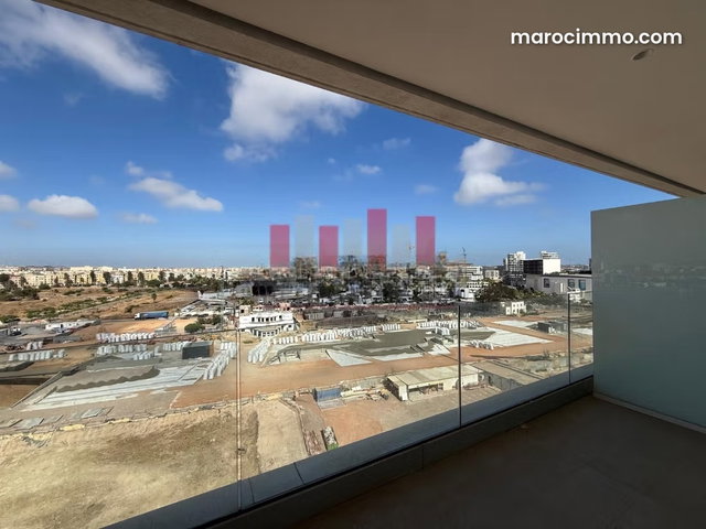 Louez cet appartement à Casablanca Finance City. Superficie 134 m². Ascenseur et stationnement — 4