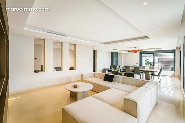 Sale of exceptional 237m2 apartment with terrace and sea view in Ain Diab, Casablanca — Casablanca