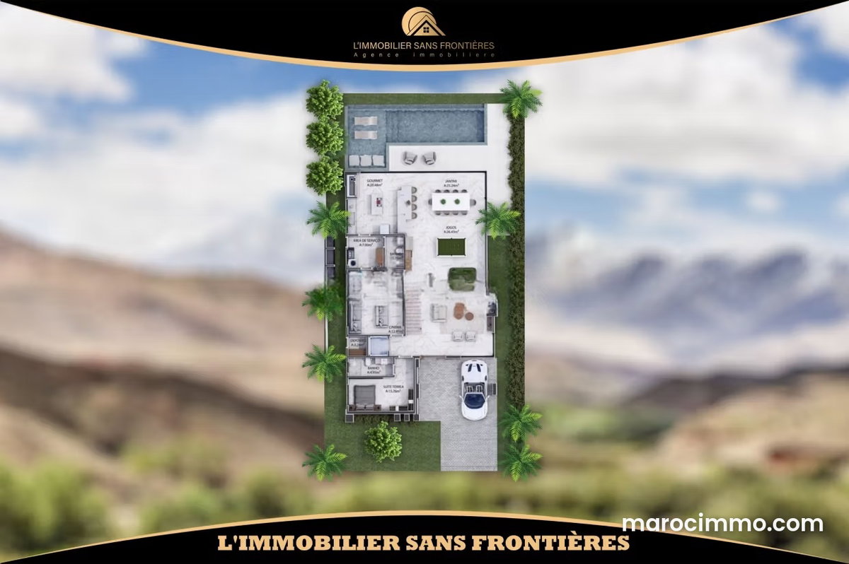 Terrain à vendre à Route d’Amizmiz, Marrakech — Plan autorisé — 2 000 m²
